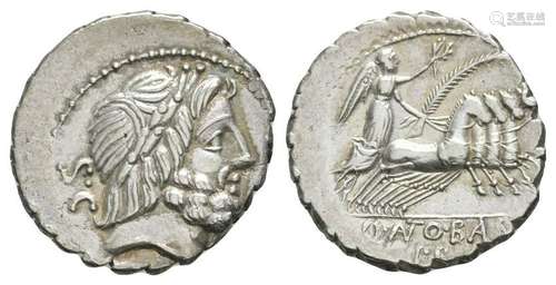 Q. Antonius Balbus - Quadriga Denarius Serratus