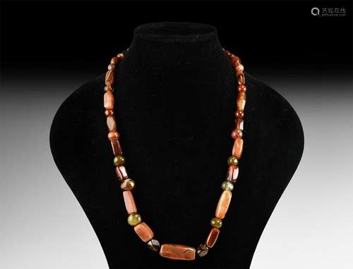 Carnelian and Other Bead Necklace