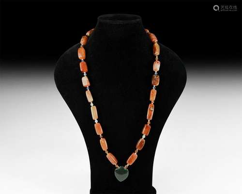 Carnelian and Other Bead Necklace