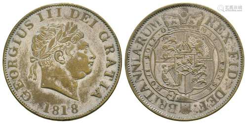 George III - 1818 - Currency Forgery Halfcrown