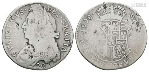 Scotland - William III - 1698 over 7 - 20 Shillings