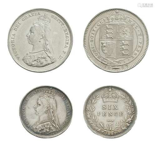 Victoria - 1887 - Shilling and Sixpence [2]