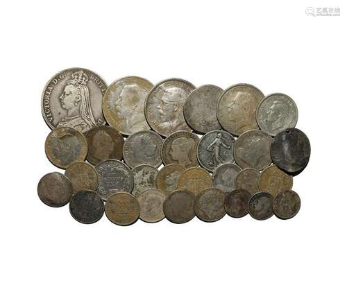 William III to George VI - Mixed Milled Silvers [30]