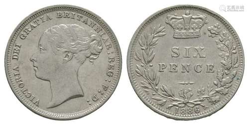 Victoria - 1886 - Sixpence