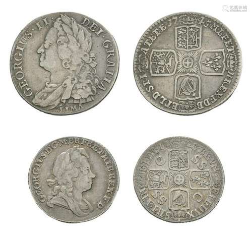 George I to George II - 1723 SSC/1745 - 6d & 1/- [2]