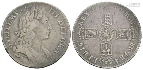 William III - 1696 OCTAVO - Halfcrown