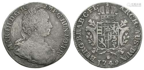 Aust Netherlands - M Theresa - 1749 - 1/4 Ducaton