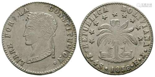 Bolivia - 1858 - 4 Soles