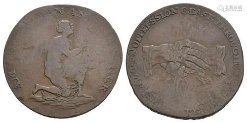 18th Century - Middlesex / Slavery - Token 1/2d