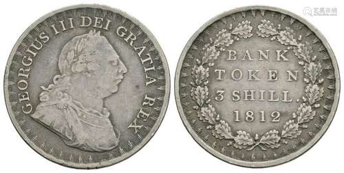 George III - 1812 - 3 Shilling Bank Token