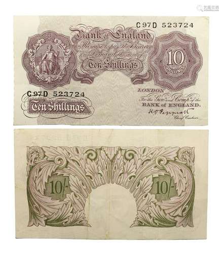 George VI - B of England 1940-1941 - Peppiatt - 10/-