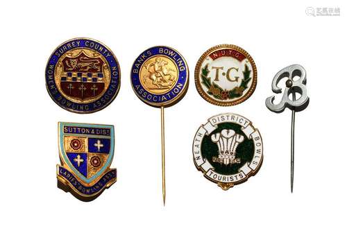 Enamelled Bowling Related Badges [6]