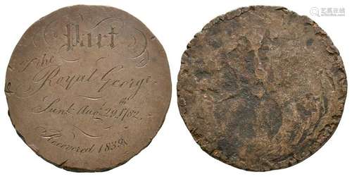 HMS Royal George 1782 Shipwreck - Medallion