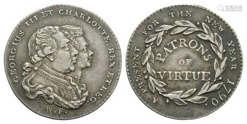 George III - 1790 - Silver Patrons of Virtue Medalet