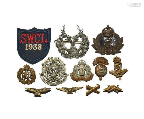 Mixed Cap Badges Group [12]