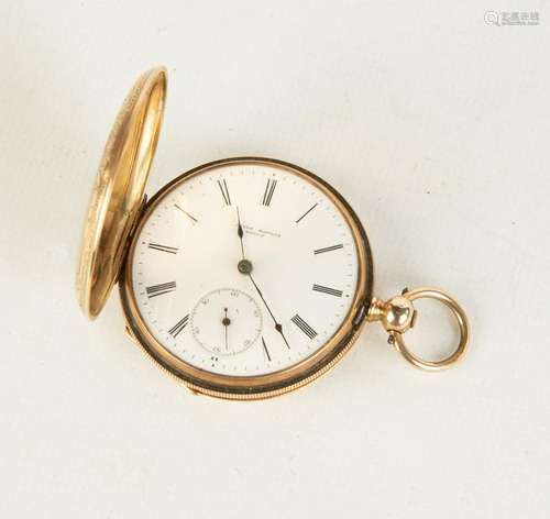 Jules Mathey 14K Gold Pocket Watch