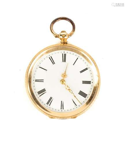 18K Gold Key Wind Pocket Watch