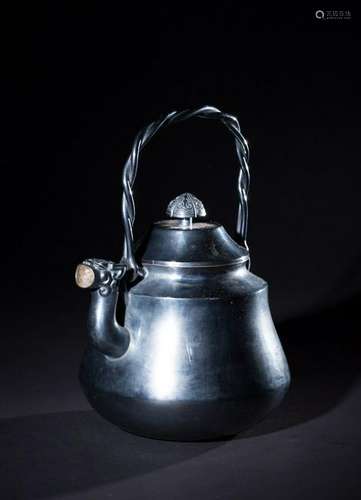 JAPANESE SILVER TEAPOT WITH MARK