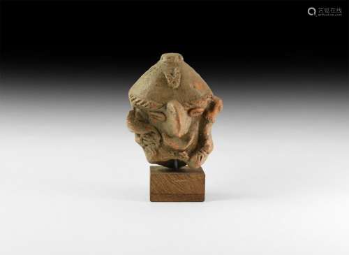 Western Asiatic Sassanian Idol Head