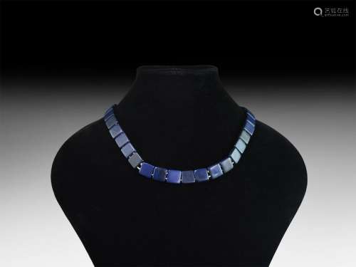 Western Asiatic Deep Blue Bead Necklace String