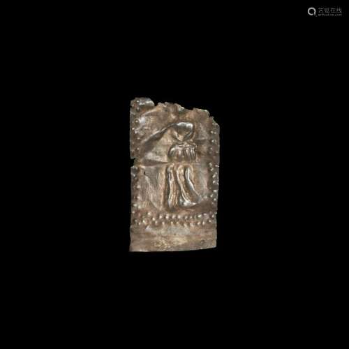 Western Asiatic Silver Plaque with Figure