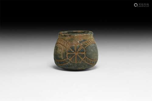 Western Asiatic Cosmetic Vessel with Flowers