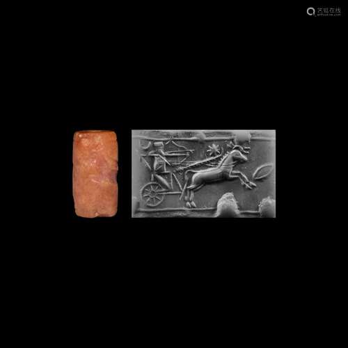 Western Asiatic Cylinder Seal with Chariot