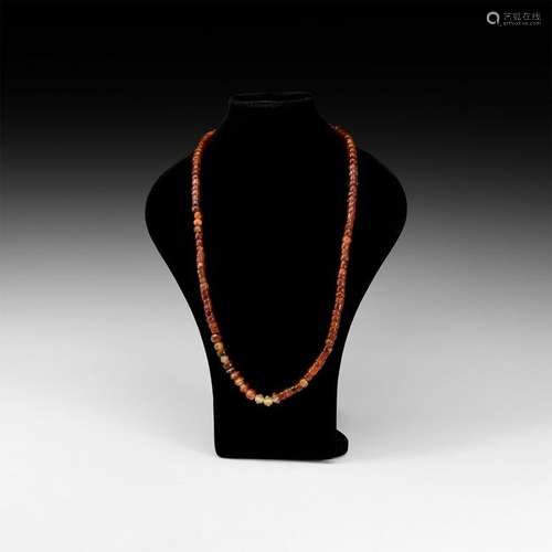 Chinese Carnelian Bead Necklace