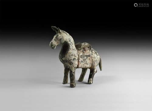 Chinese Han Standing Horse Statuette