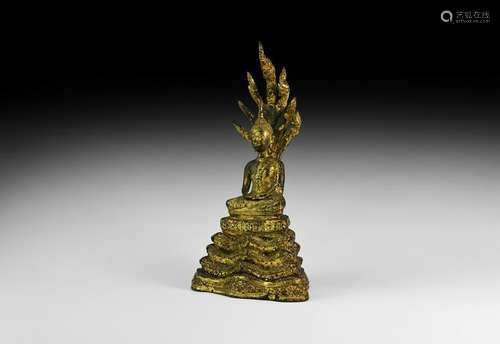 Thai Gilt Naga Buddha