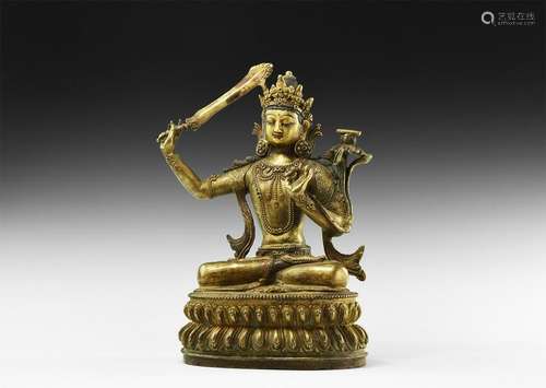 Tibetan Gilt Buddha Figure