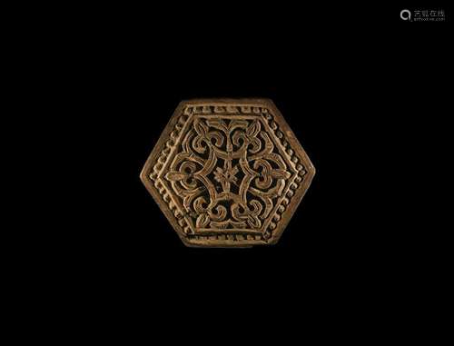 Indian Carved Wooden Tile