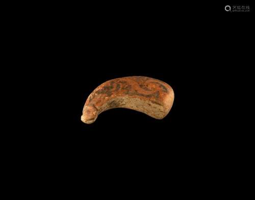 Indus Valley Painted Ceramic Phallus