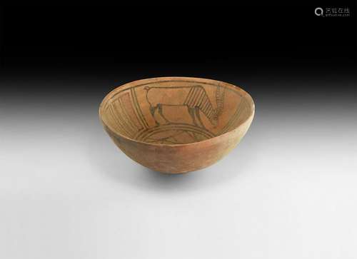 Indus Valley Mehrgarh Bowl with Zebu and Gazelle