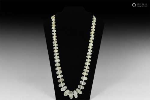 Indian Carved Crystal Bead Necklace