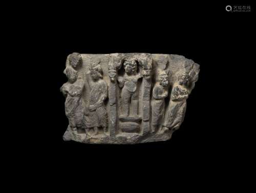 Gandharan Frieze Section with Nude Female