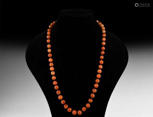 Islamic Carnelian Bead Necklace