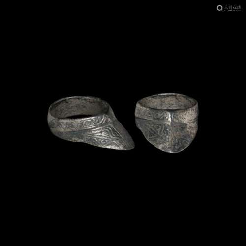 Medieval Silver Archer's Thumb Ring