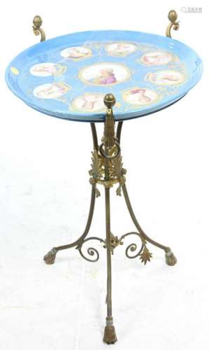 Table Inset With Sevres Type Charger