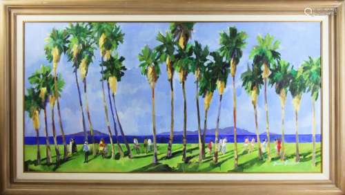 Gowland, La Jolla, California Cove, Oil on Canvas
