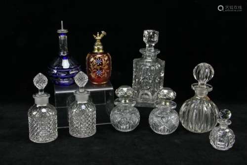 Group of Glass Scent Bottles