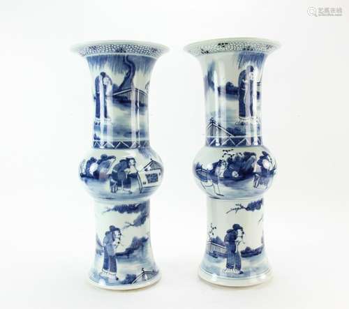 Pair of Chinese Baluster Vases