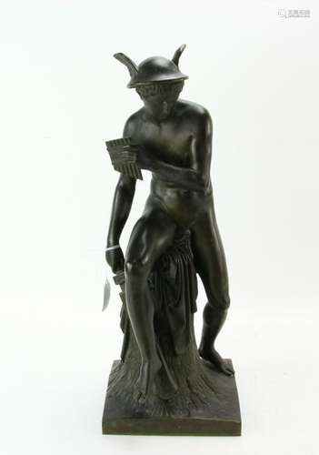 19th C Bronze Sculpture of Mercury