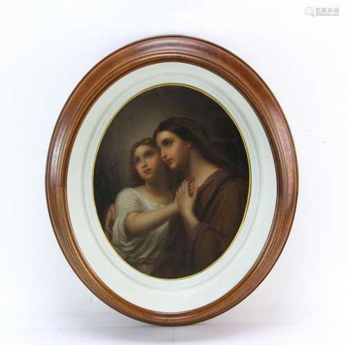 19thC Italian School, Mother and Child, Oil on Canvas