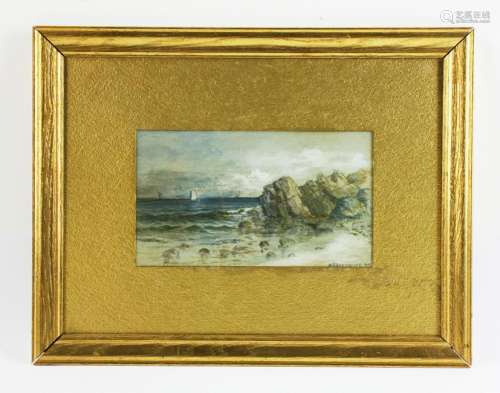 M.H. Hardwick, New England Seascape, Watercolor