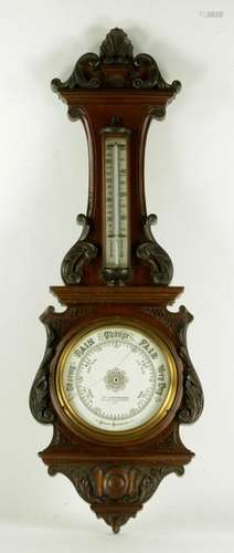 English Mahogany Wall Barometer