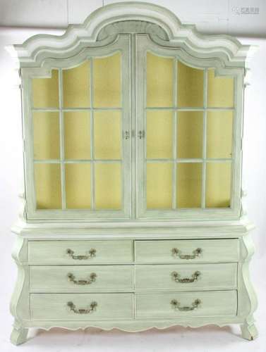 Drexel Continental Style Painted Cabinet