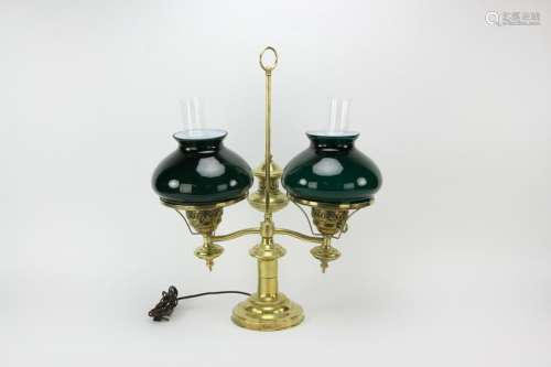 Double Student Brass Lamp