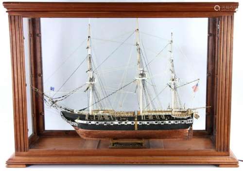 C1900 Cased Ship Model of USS Constitution