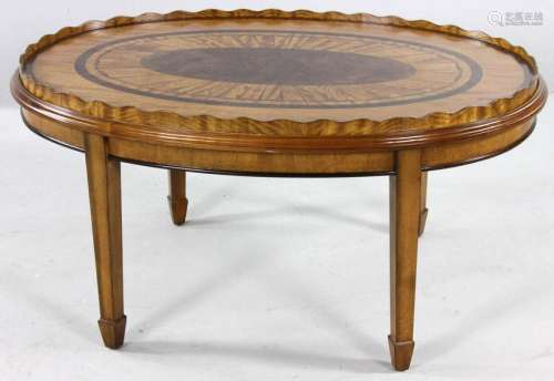 Regency-style Oval Cocktail Table